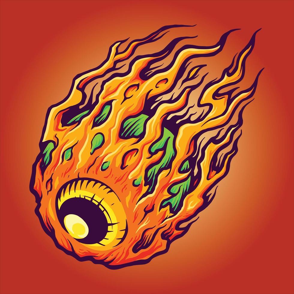 galaxy eye horror monster alien ilustraciones vector