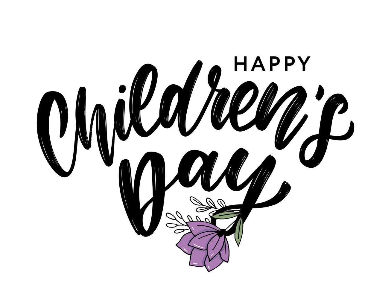 Children's day vector background. Happy Children's Day title. Happy Children's Day inscription.