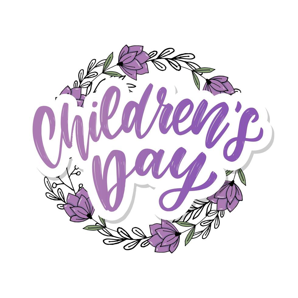 Children's day vector background. Happy Children's Day title. Happy Children's Day inscription.