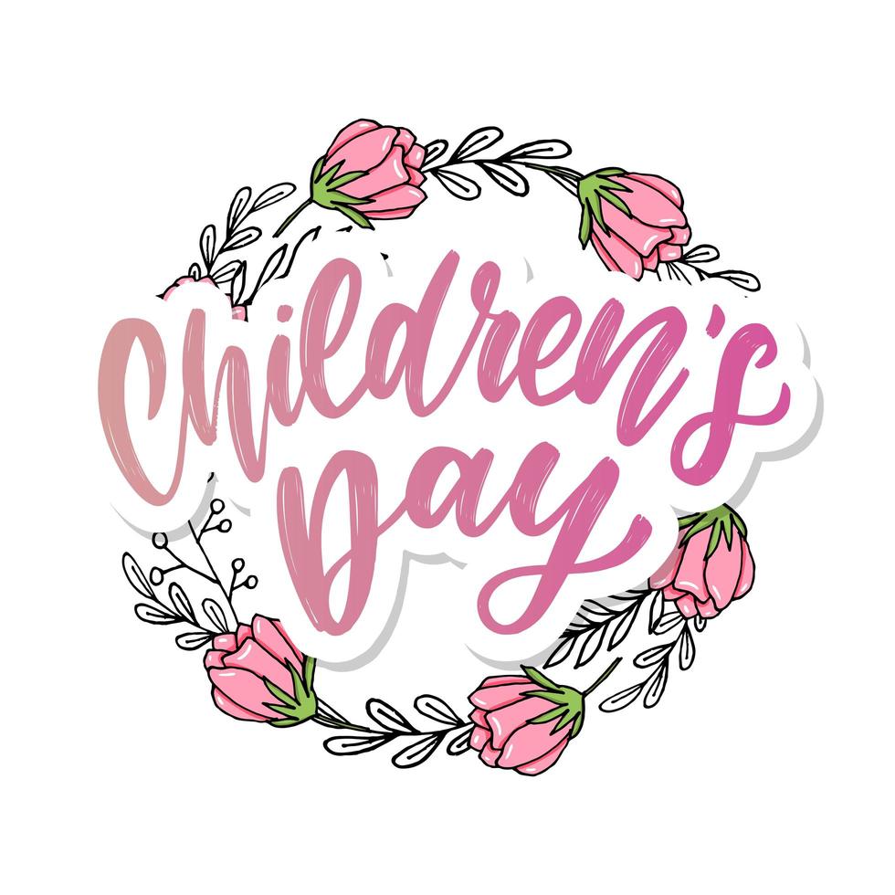 Children's day vector background. Happy Children's Day title. Happy Children's Day inscription.