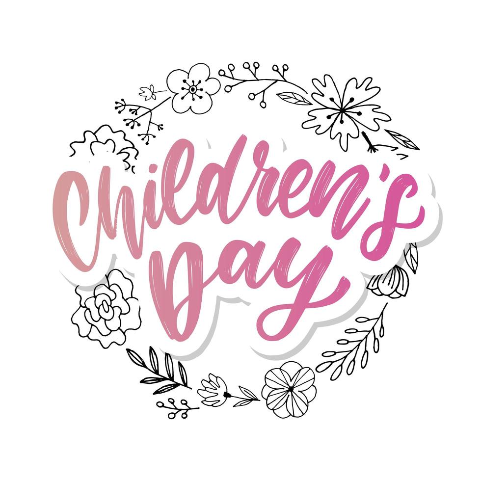 Children's day vector background. Happy Children's Day title. Happy Children's Day inscription.