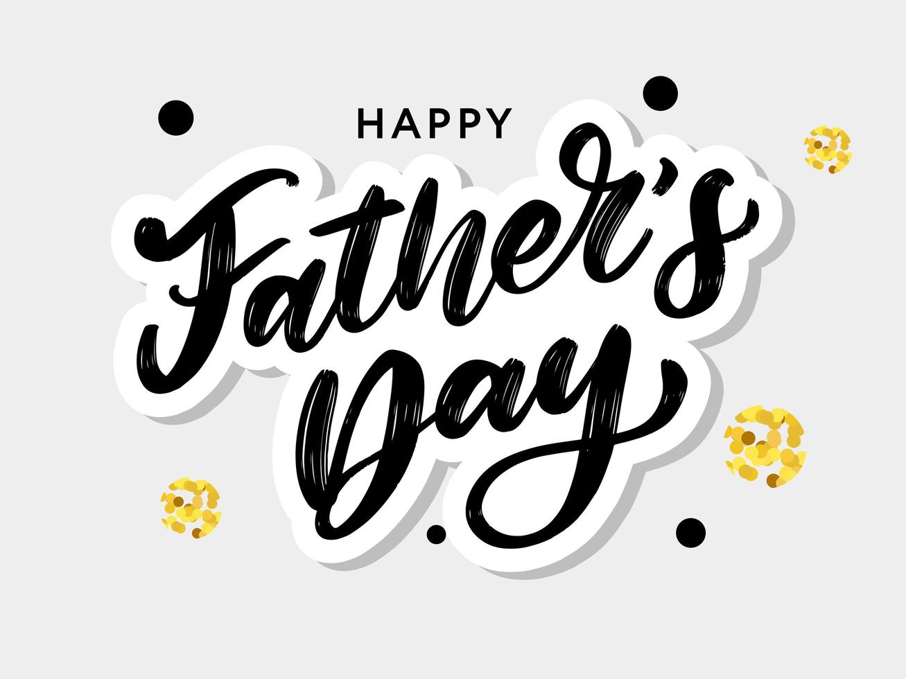 Happy fathers day. Lettering. Holiday calligraphy text vector