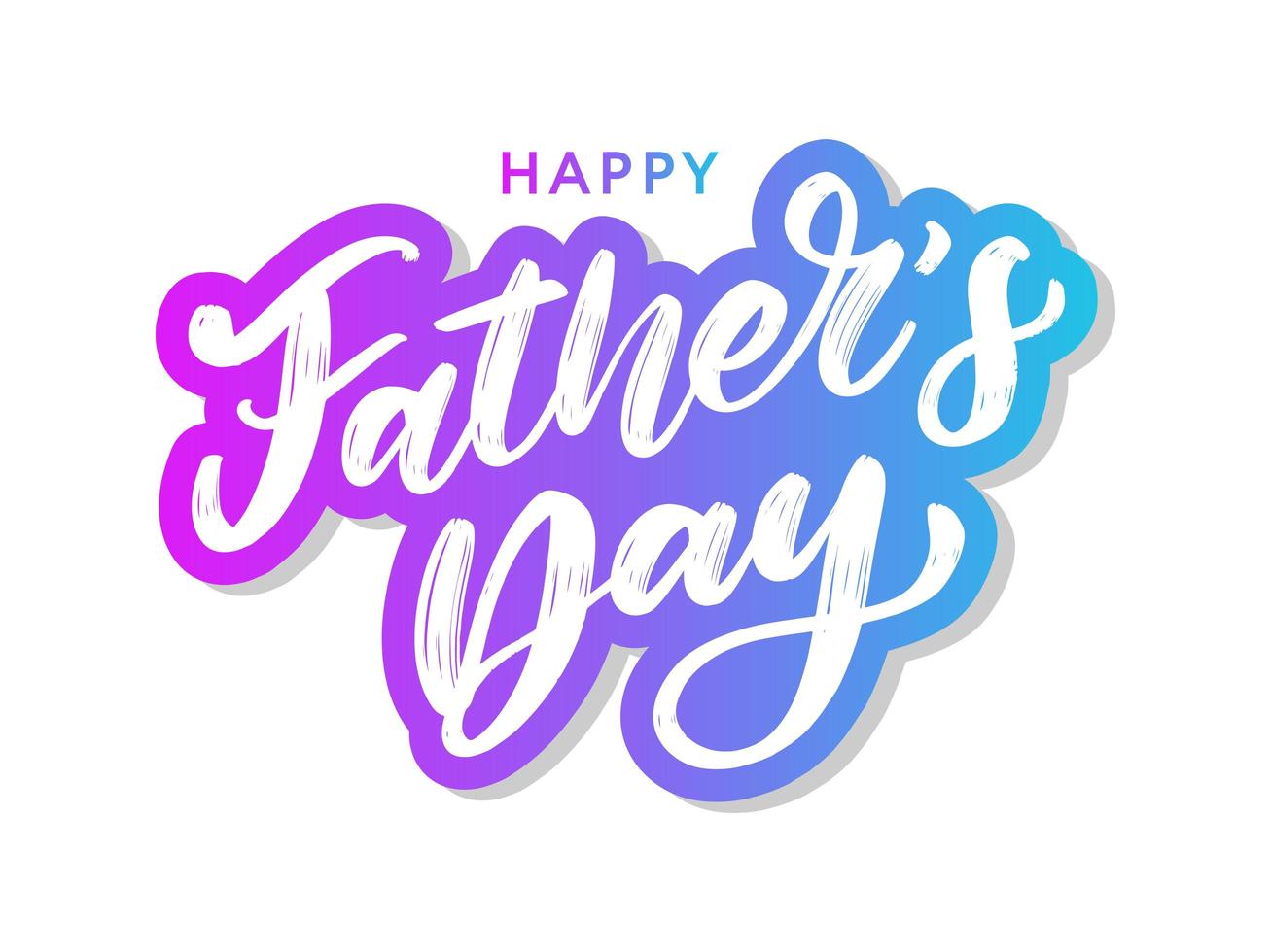 Happy fathers day. Lettering. Holiday calligraphy text vector