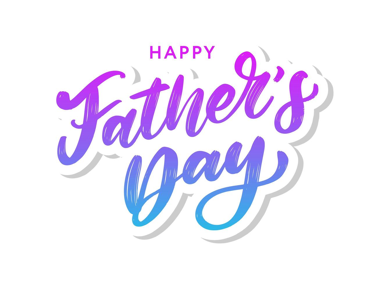 Happy fathers day. Lettering. Holiday calligraphy text vector