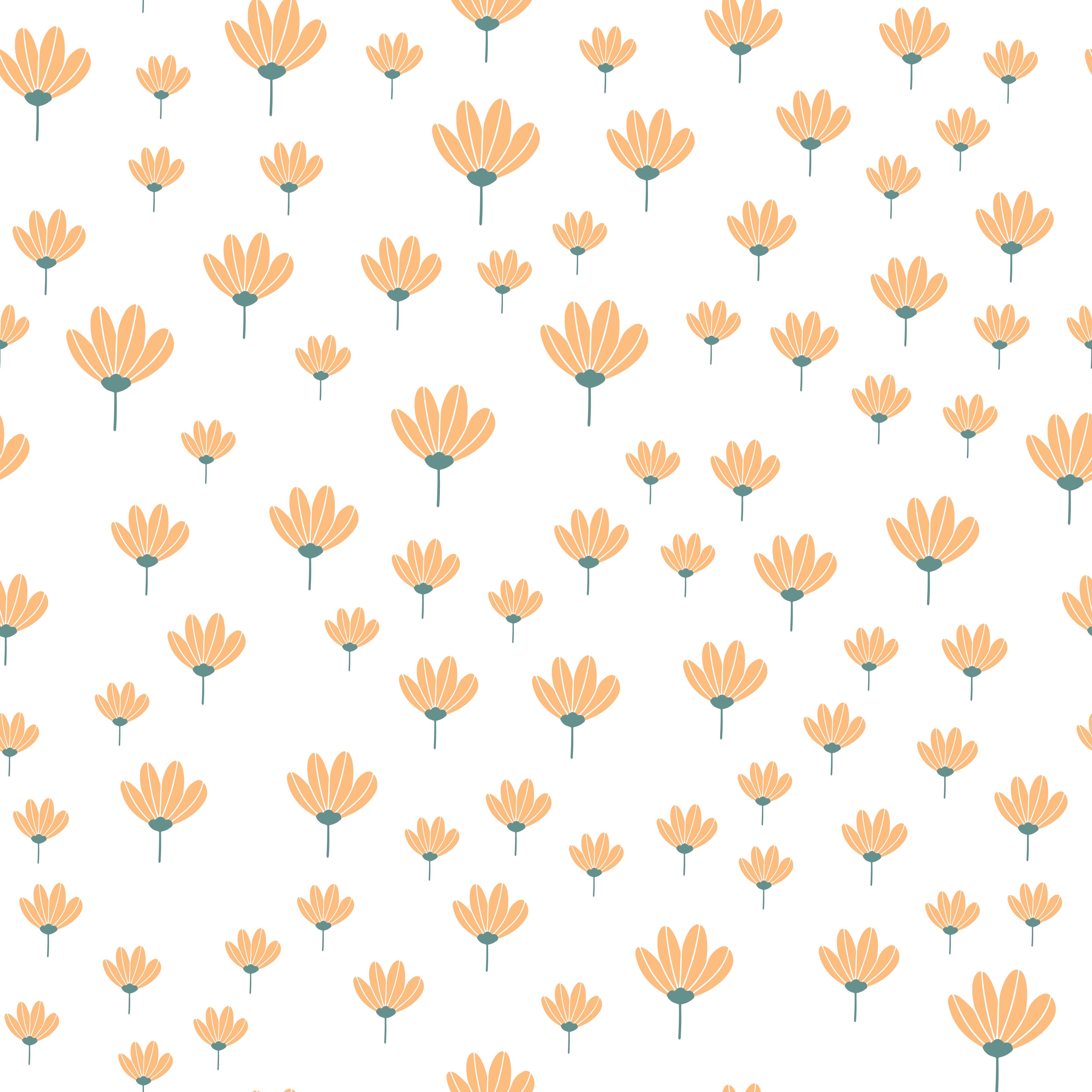 Vector floral pattern in doodle style with flowers and leaves. Gentle,  spring floral background. 3527312 Vector Art at Vecteezy