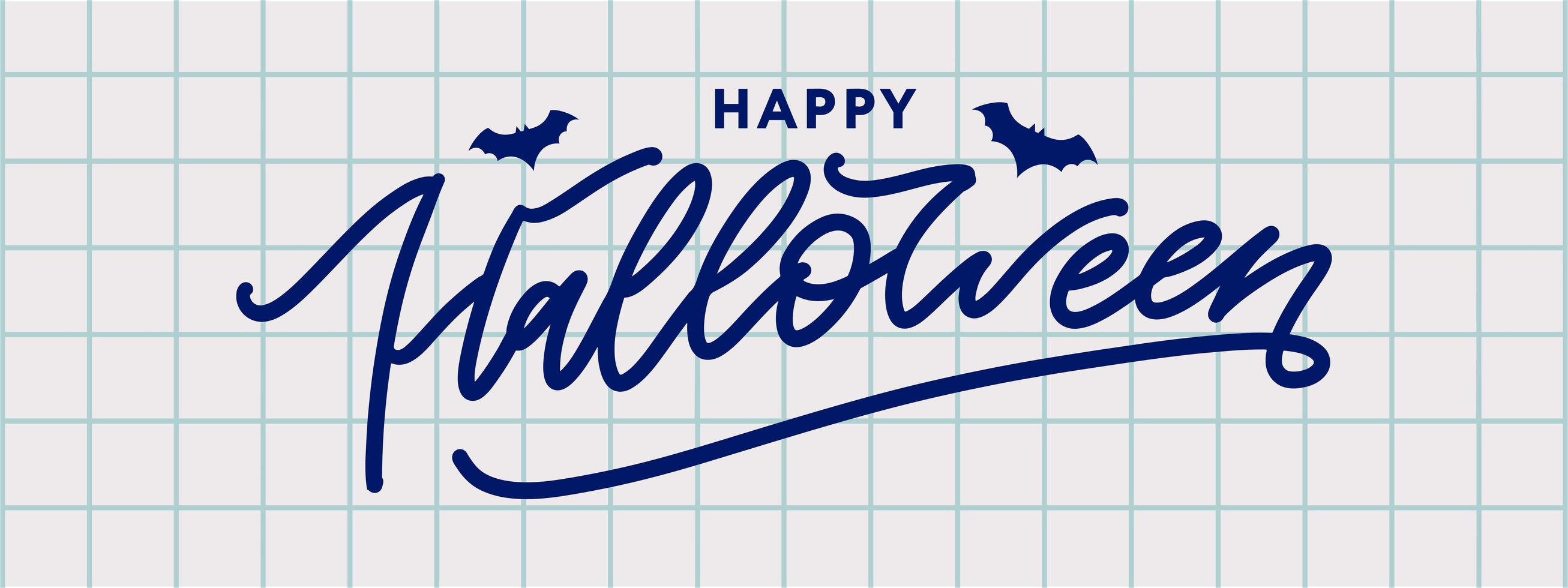 feliz halloween texto banner letras vacaciones oferta especial compre ahora vector