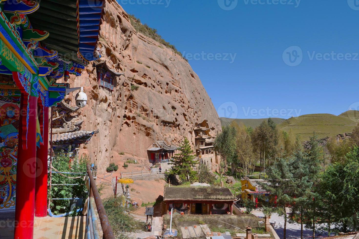 Thousand Buddha Caves in Mati Temple, Zhangye Gansu China. photo