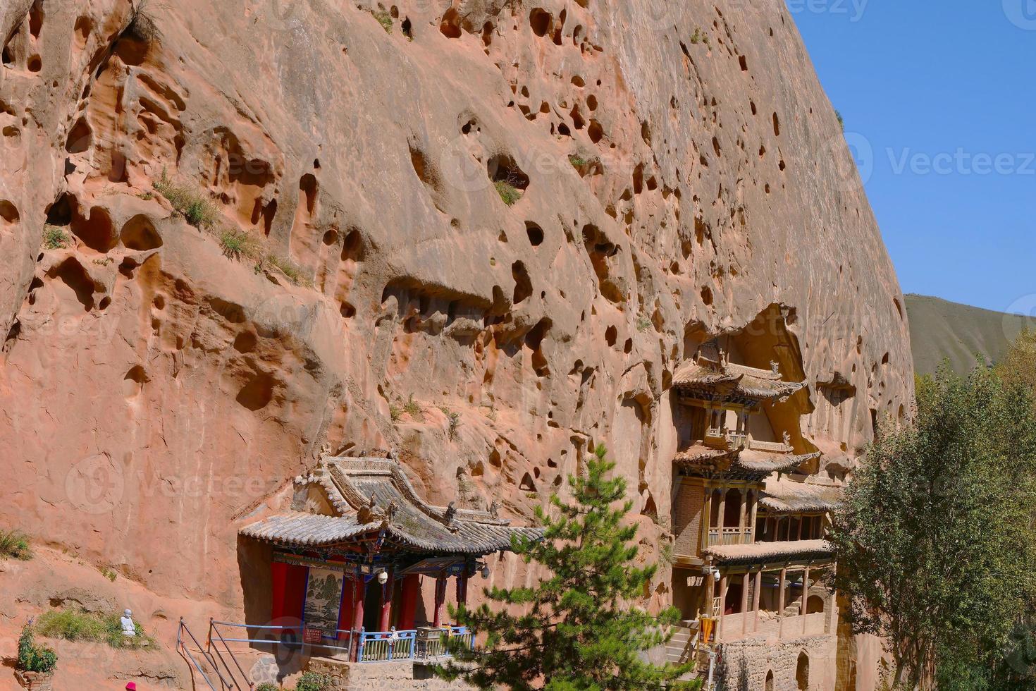 Thousand Buddha Caves in Mati Temple, Zhangye Gansu China. photo