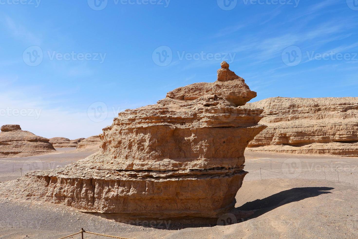 Yardang landform in Dunhuang UNESCO Global Geopark, Gansu China. photo