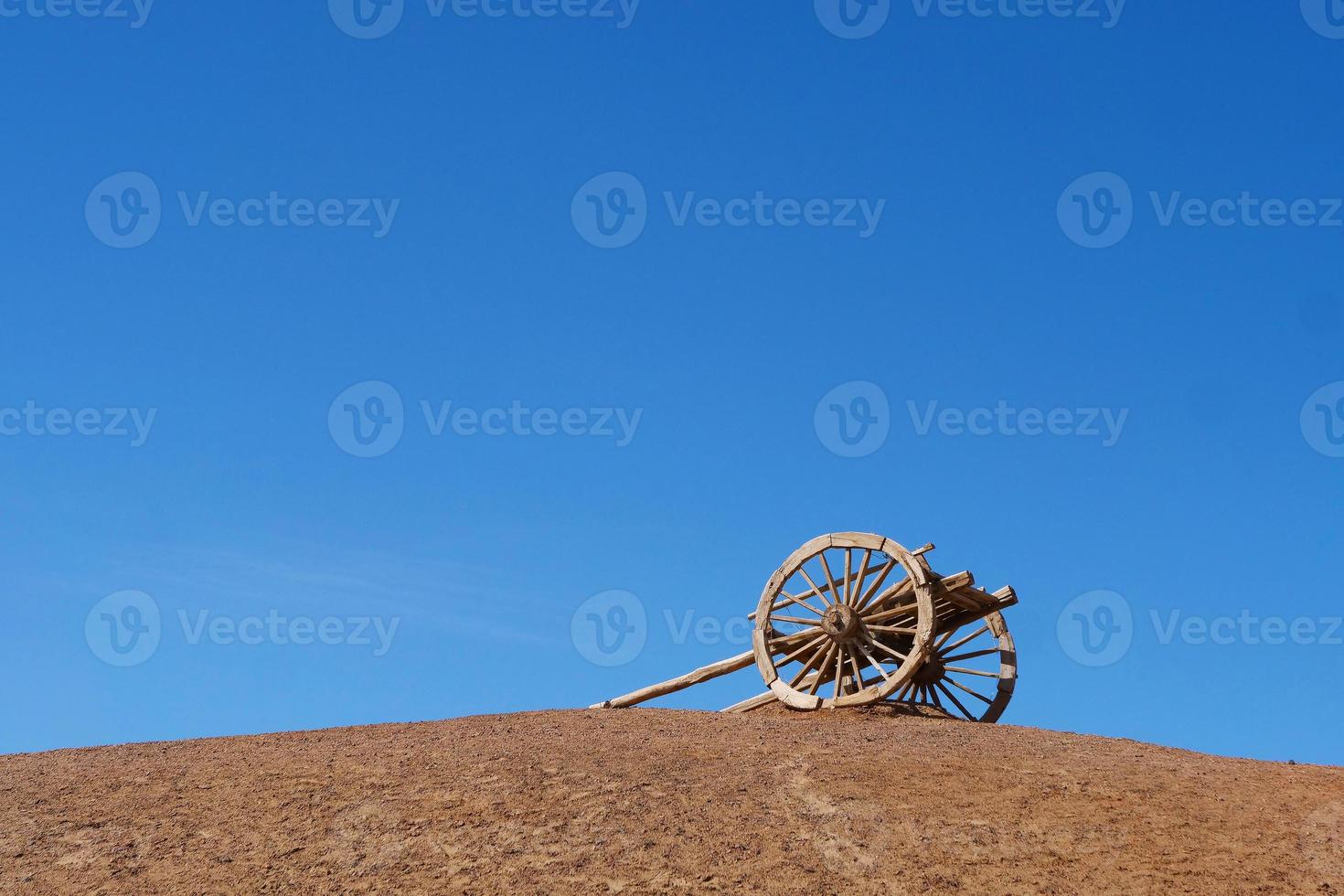 Landscape view of ancient Yangguan pass in Gansu China photo