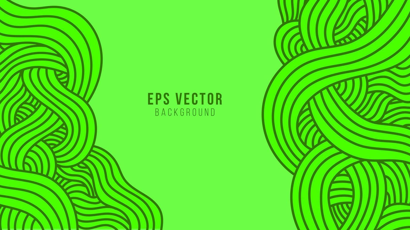 Green wavy lines abstract background with hand drawn outline style. can use for poster, business banner, flyer, advertisement, brochure, catalog, web, site, website, presentation, book cover, leaflet vector