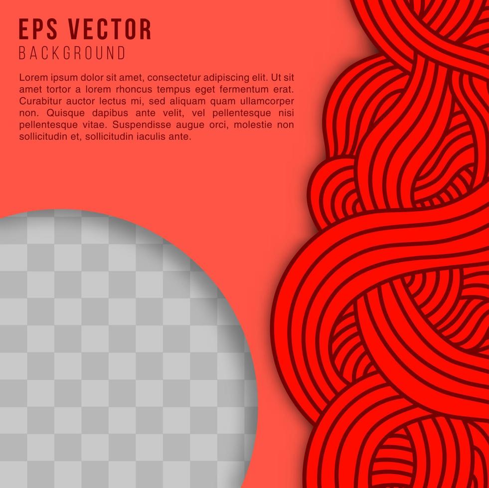 líneas onduladas abstractas rojas fondo de plantilla de medios sociales eps vector editable con contorno. se puede utilizar para el feed de plantillas de publicaciones en redes sociales