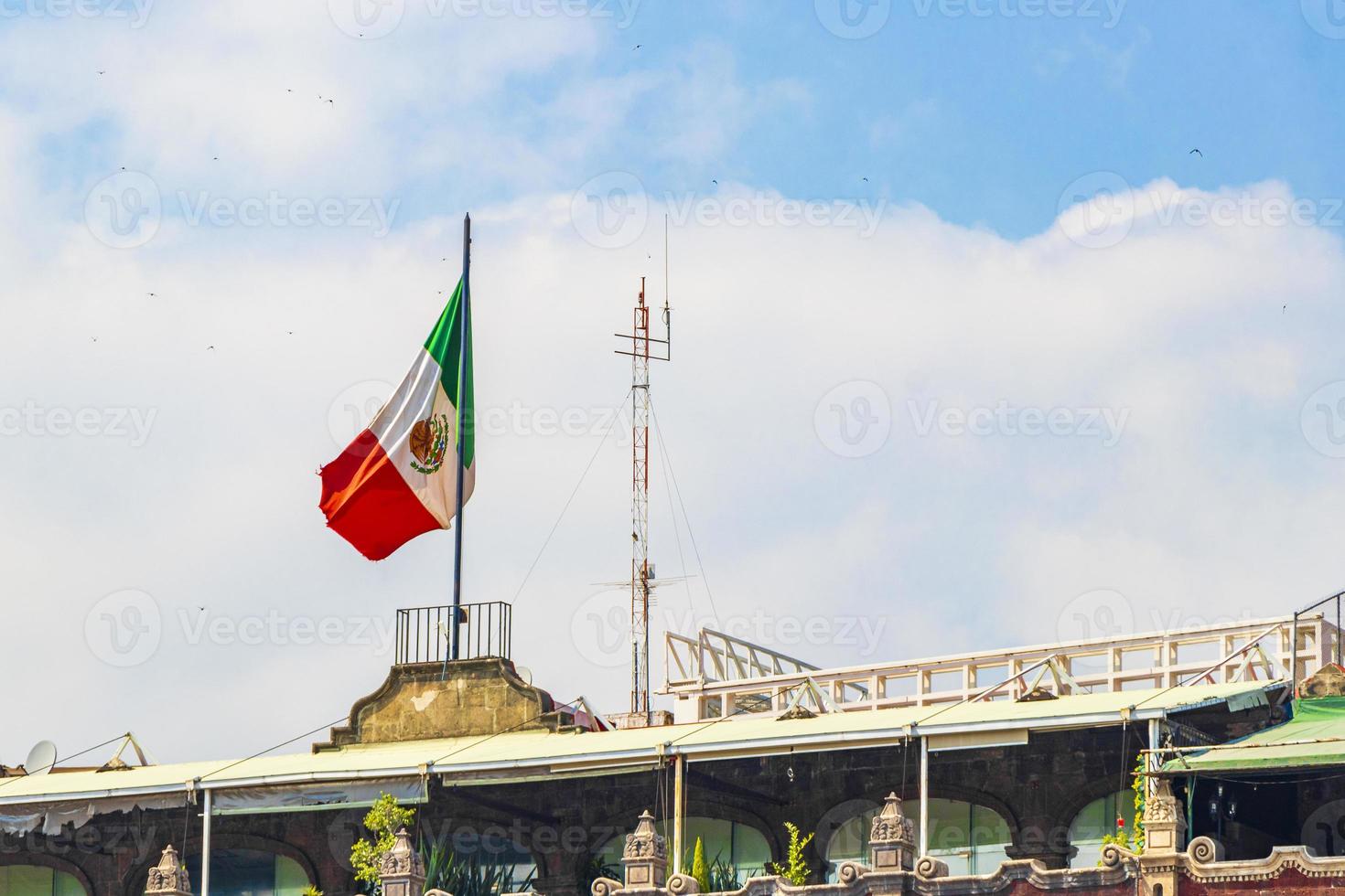 Mexican flag in Mexico City photo