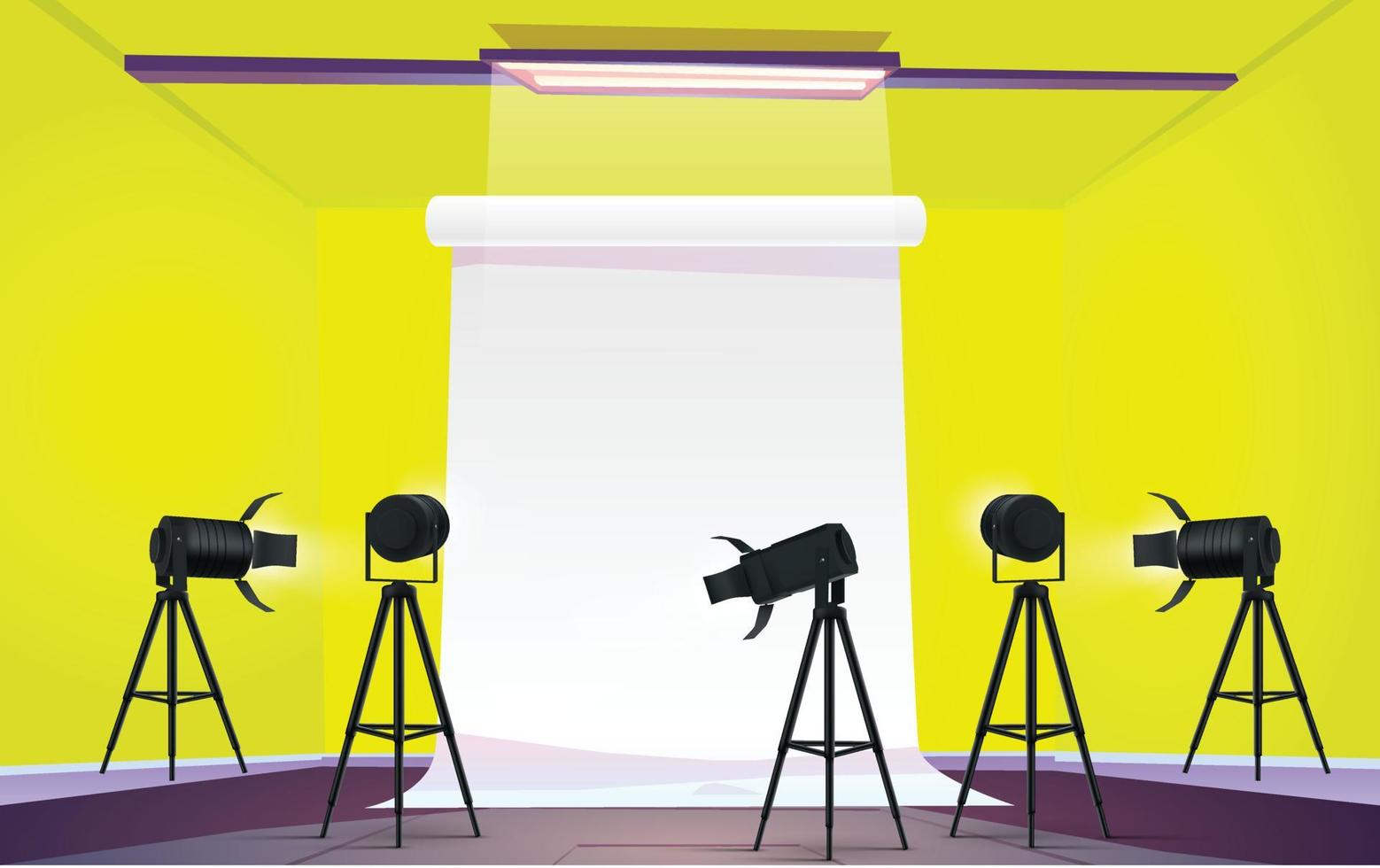 yellow studio background high quality vector