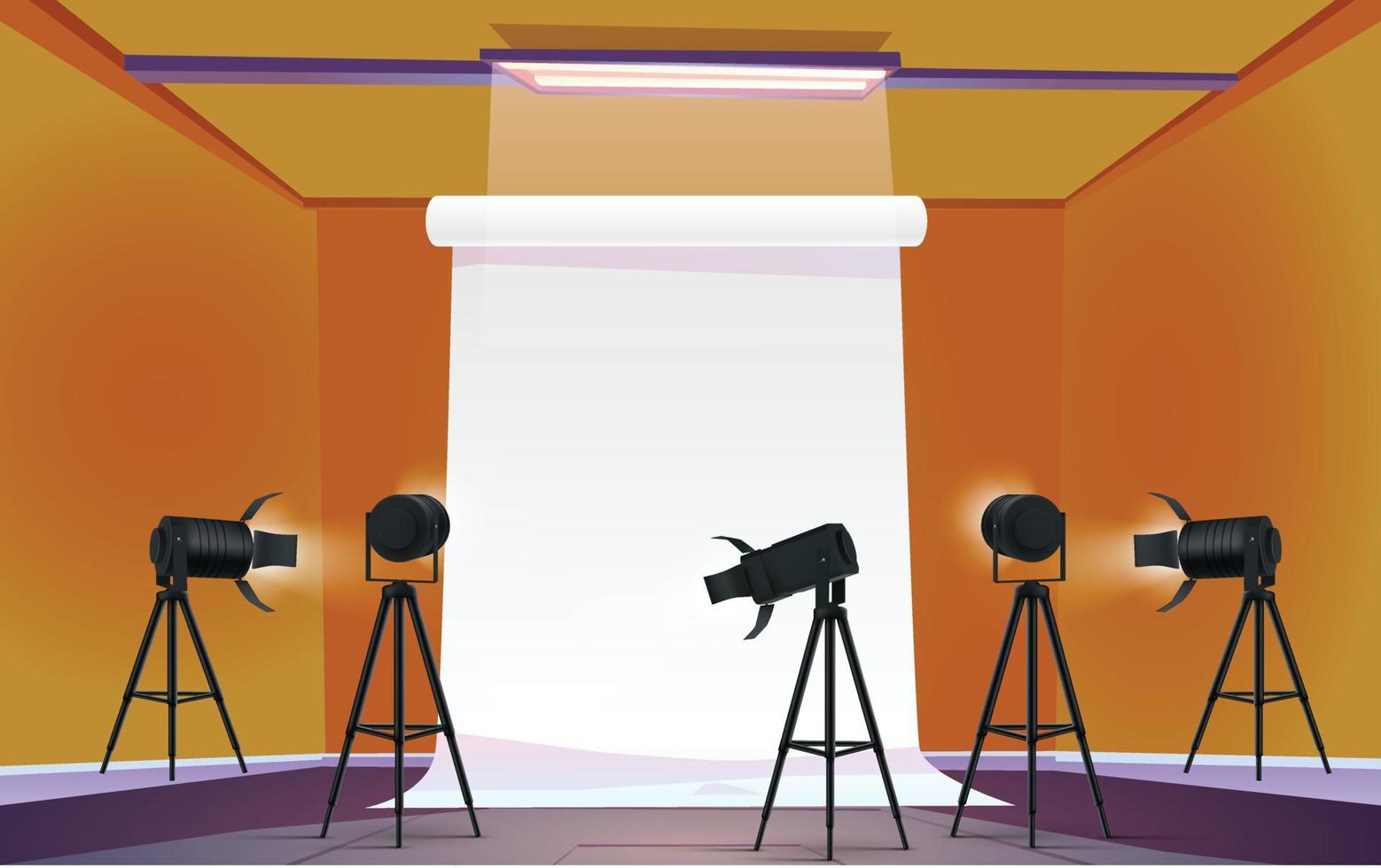 orange studio background high quality vector