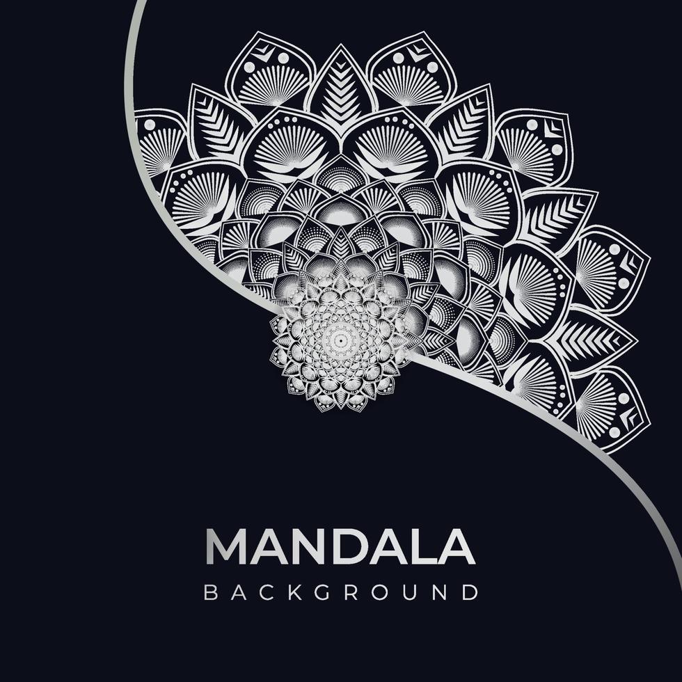 Creative Luxury mandala with silver arabesque pattern Arabic background. abstract ornamental Ramadan Style Decorative mandala, Islamic mandala vector