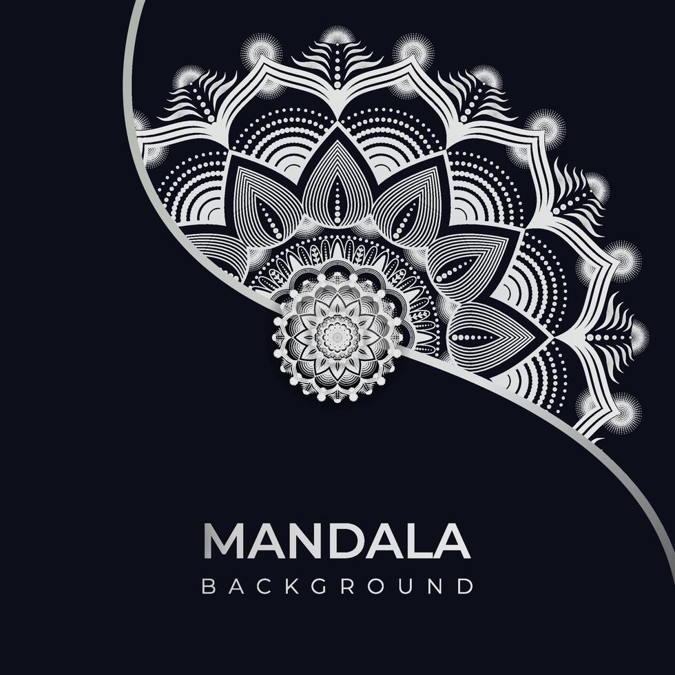 Creative Luxury mandala with silver arabesque pattern Arabic background. abstract ornamental Ramadan Style Decorative mandala, Islamic mandala vector