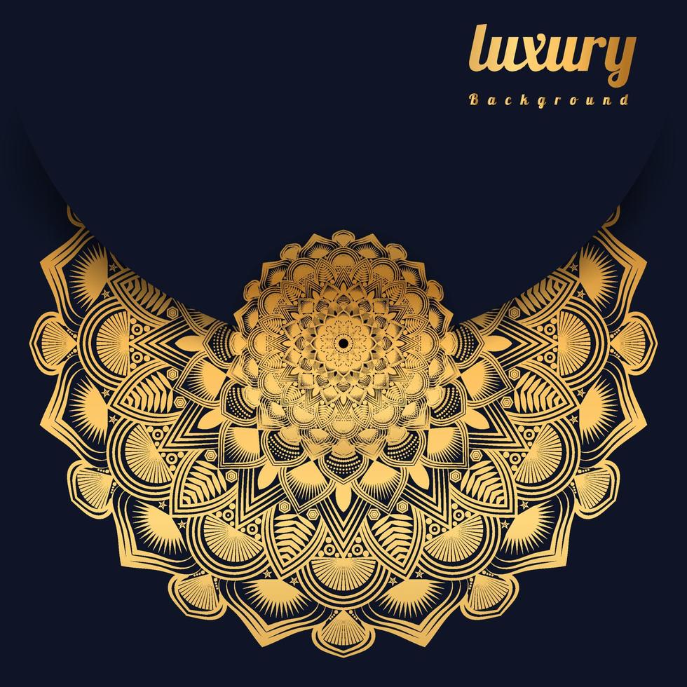 Fondo de mandala de lujo con patrón dorado estilo árabe oriental. mandala decorativo abstracto del estilo del ramadán ornamental. concepto, boda, mandala islámico vector