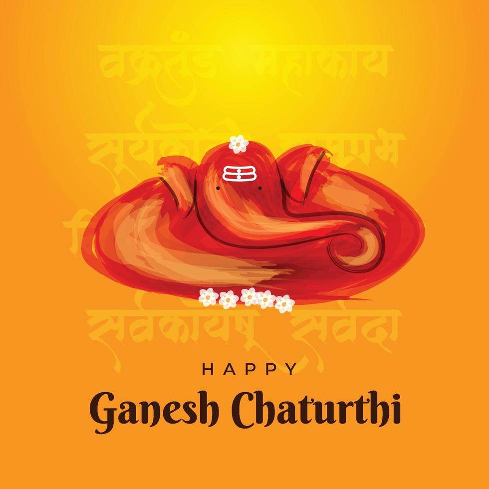 feliz ganesh chaturthi ilustración vectorial libre vector