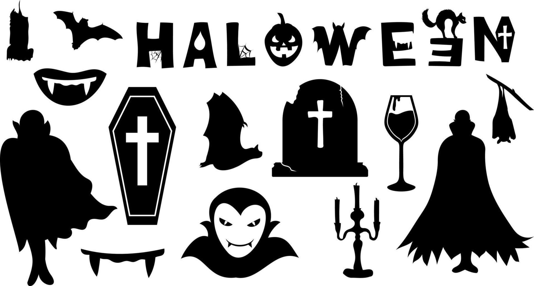 Halloween vampire bundle vector