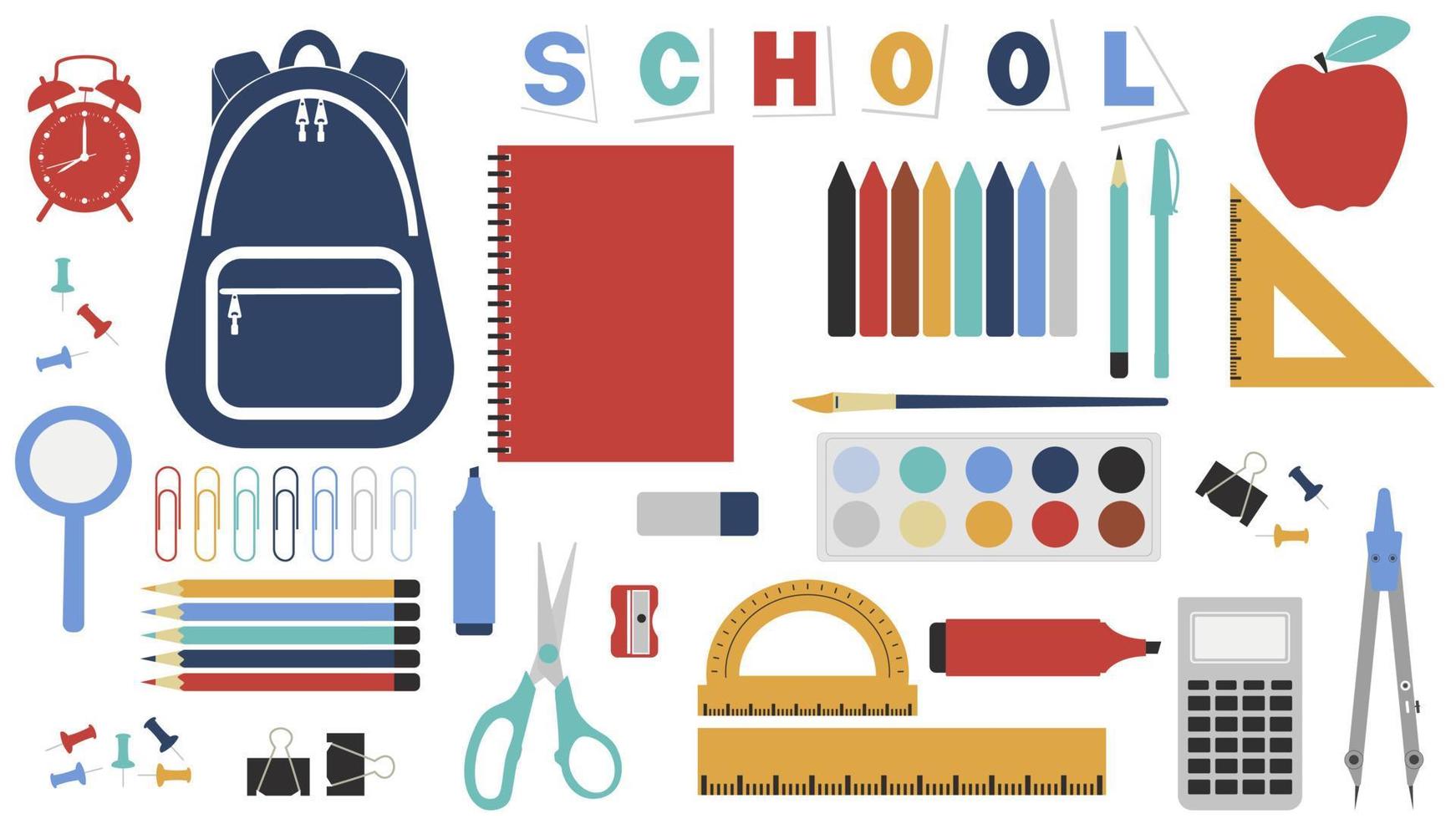 Vector of the school bundle