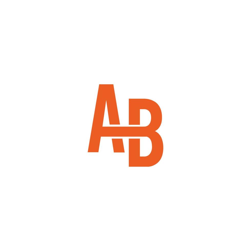 Ab letter design vector image