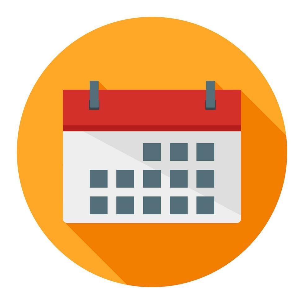 icono plano de negocios de calendario estilo moderno vector