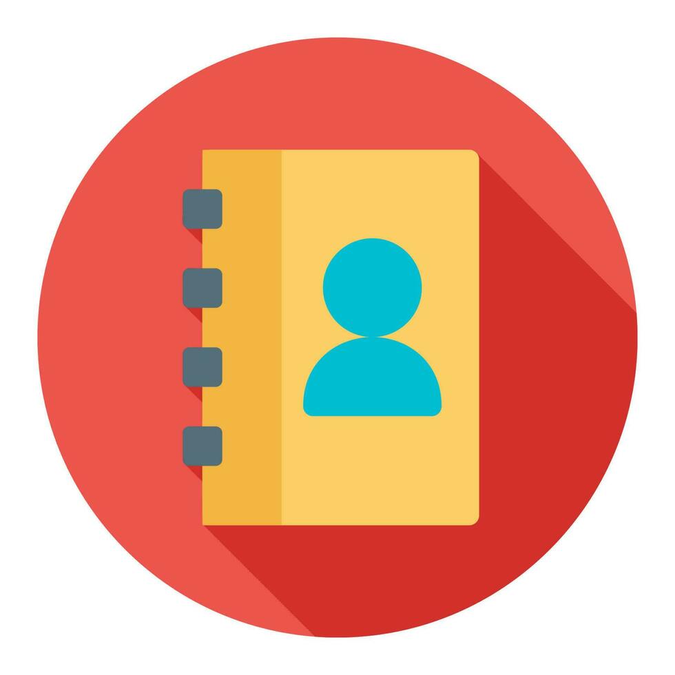 Address book Flat icon Style vector