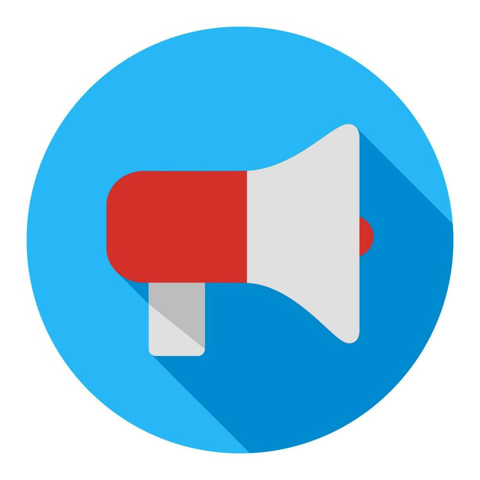 Business Promotion Flat Icon Modern Style, Megaphone icon vector