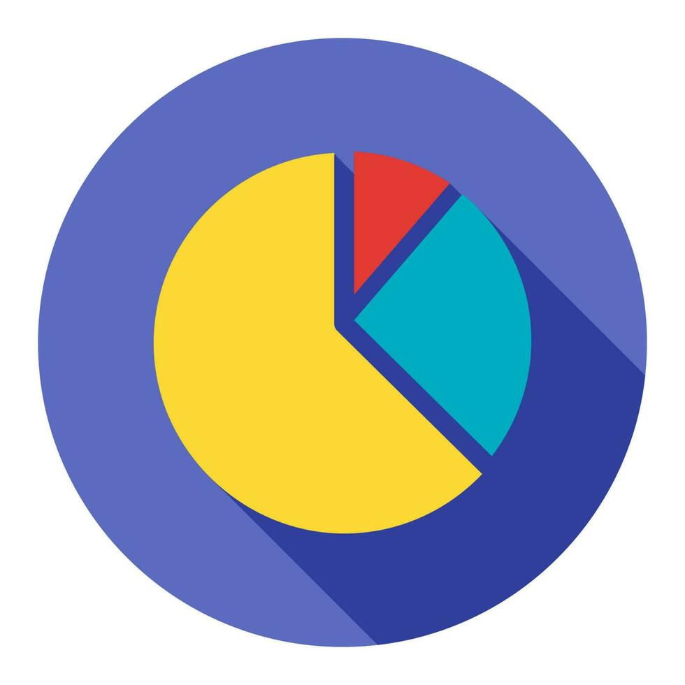 Business Pie chart Flat Icon Modern Style vector