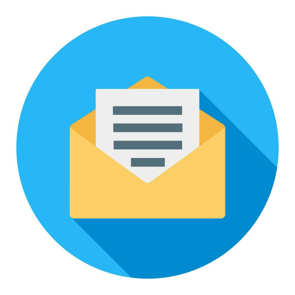 Business Email Flat Icon Modern Style vector