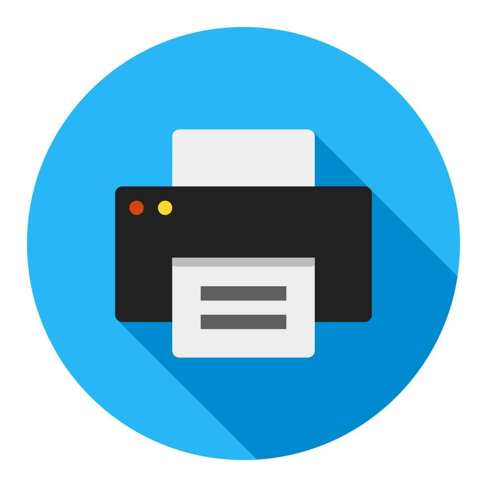 Printer Flat Icon Modern Style vector