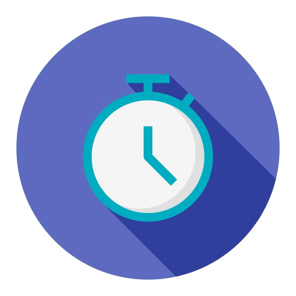 icono de estilo plano de reloj temporizador vector