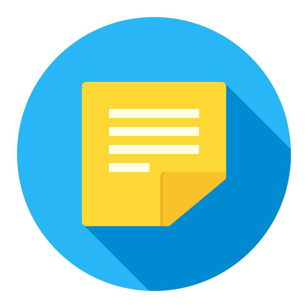 Sticky notes flat style icon vector