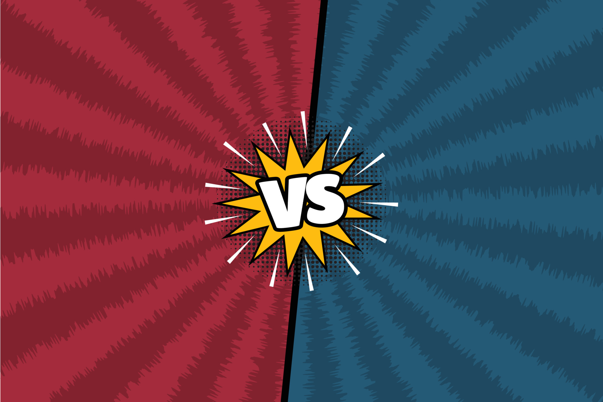 Free Vector  Versus vs battle screen red and blue background