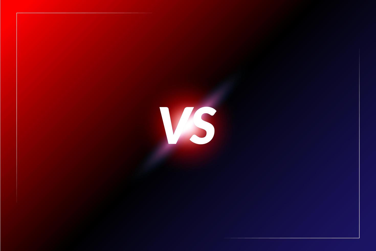 versus vs battle screen background red and blue gradient vector