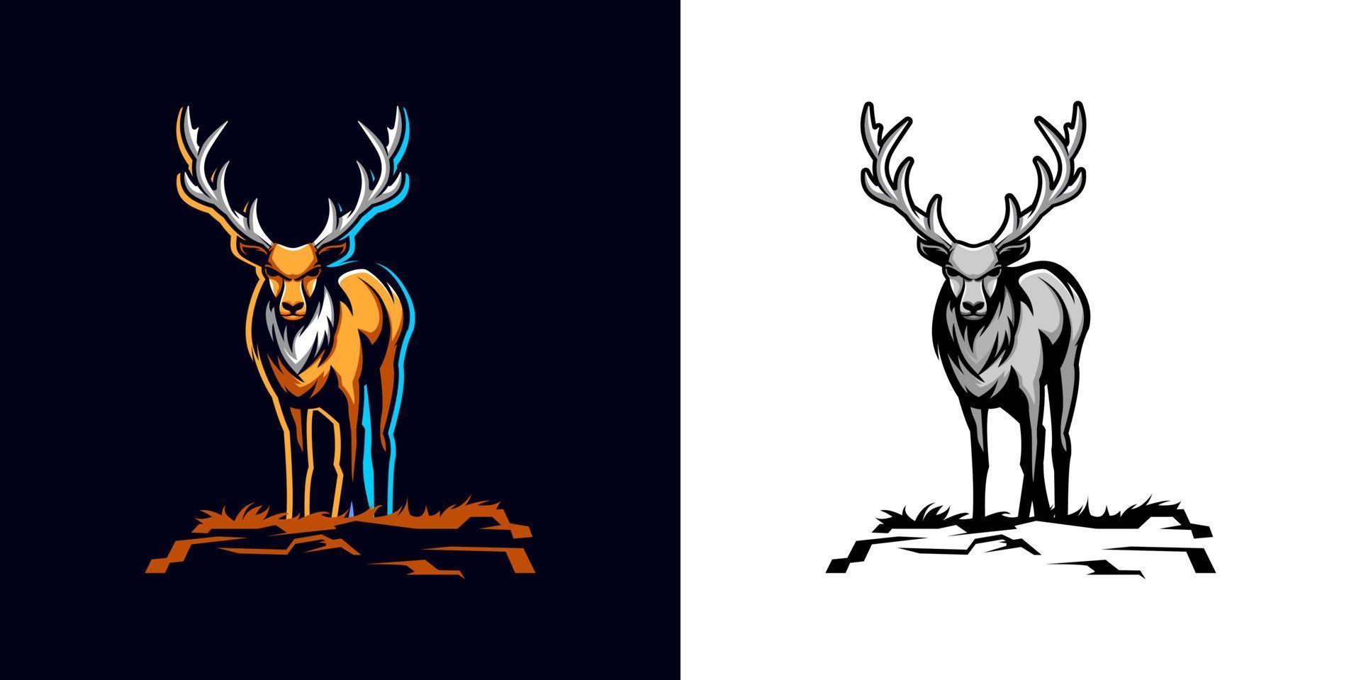 deer esport logo vector