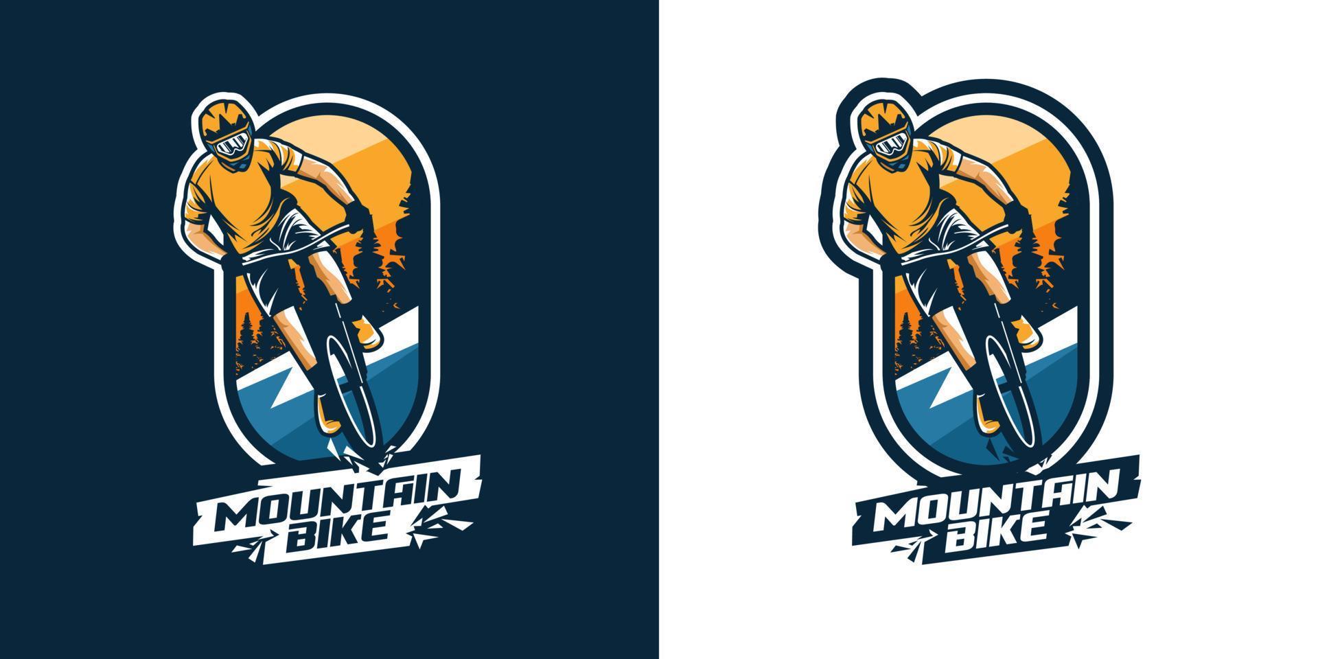 logotipo de bicicleta de montaña vector