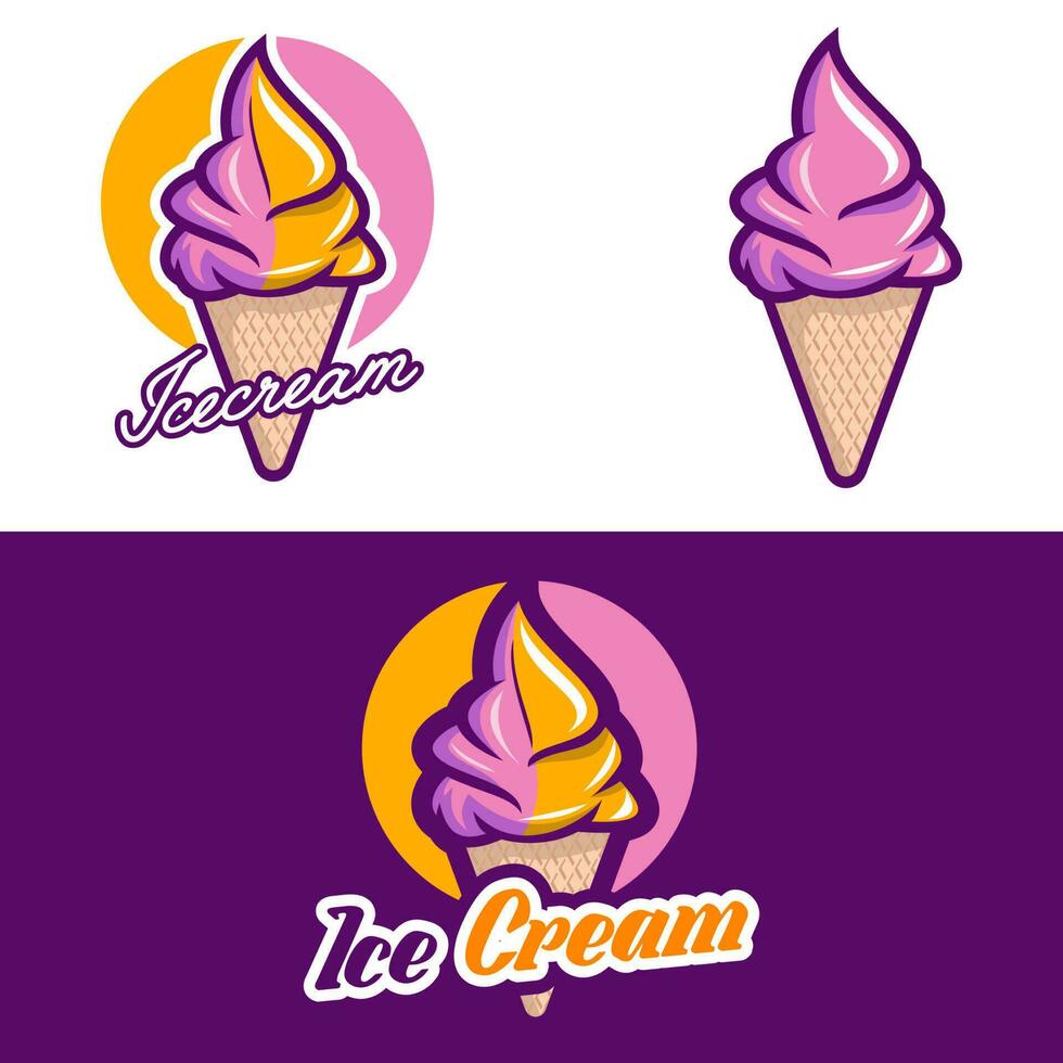 logo de helado vector