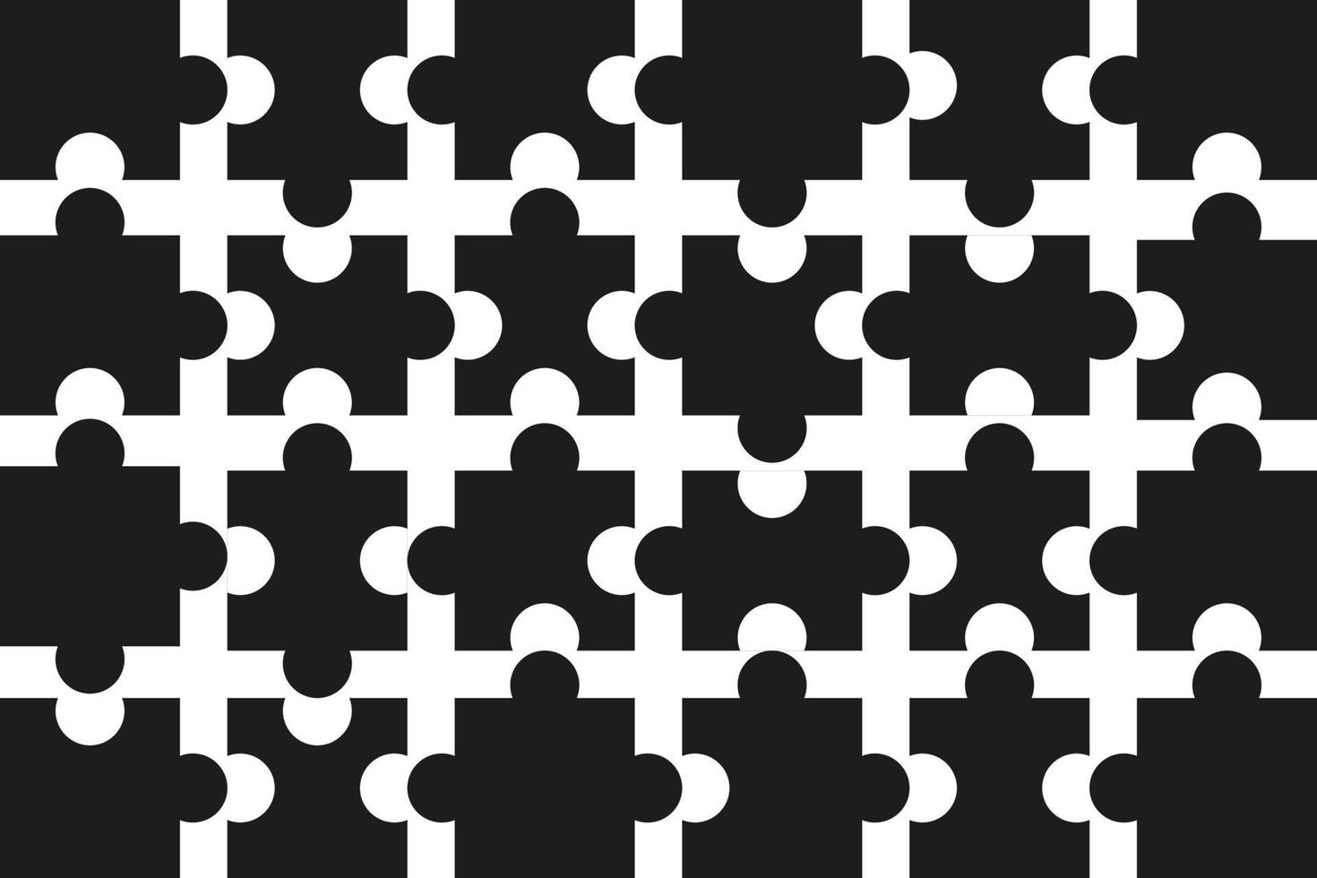 Puzzle background, black color. Vector illustration in flat design