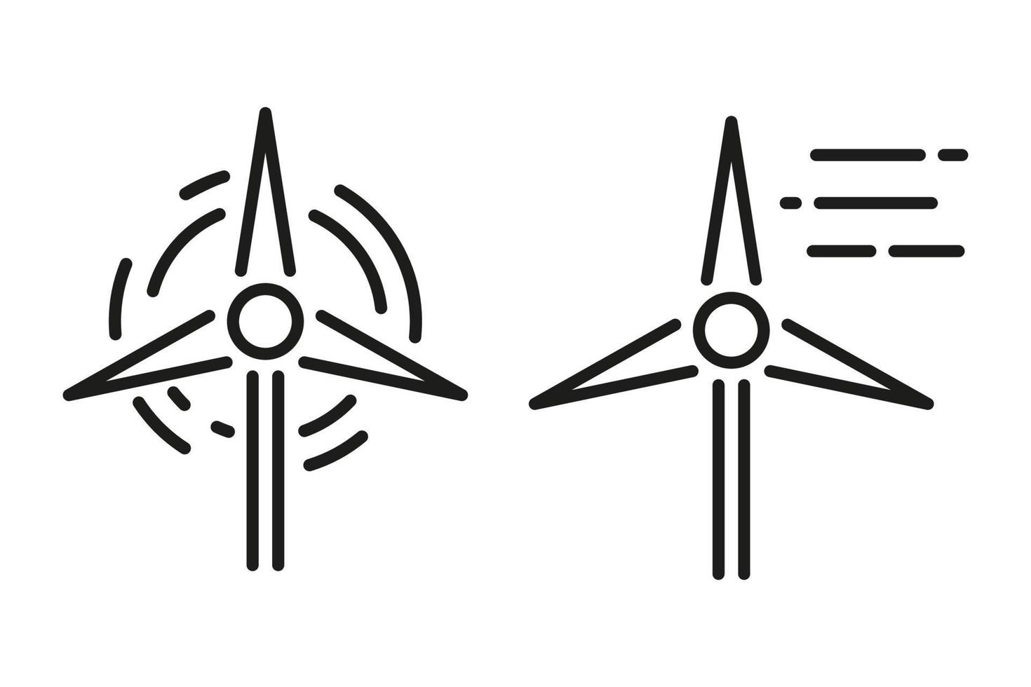 iconos de molino de viento. ilustración vectorial vector