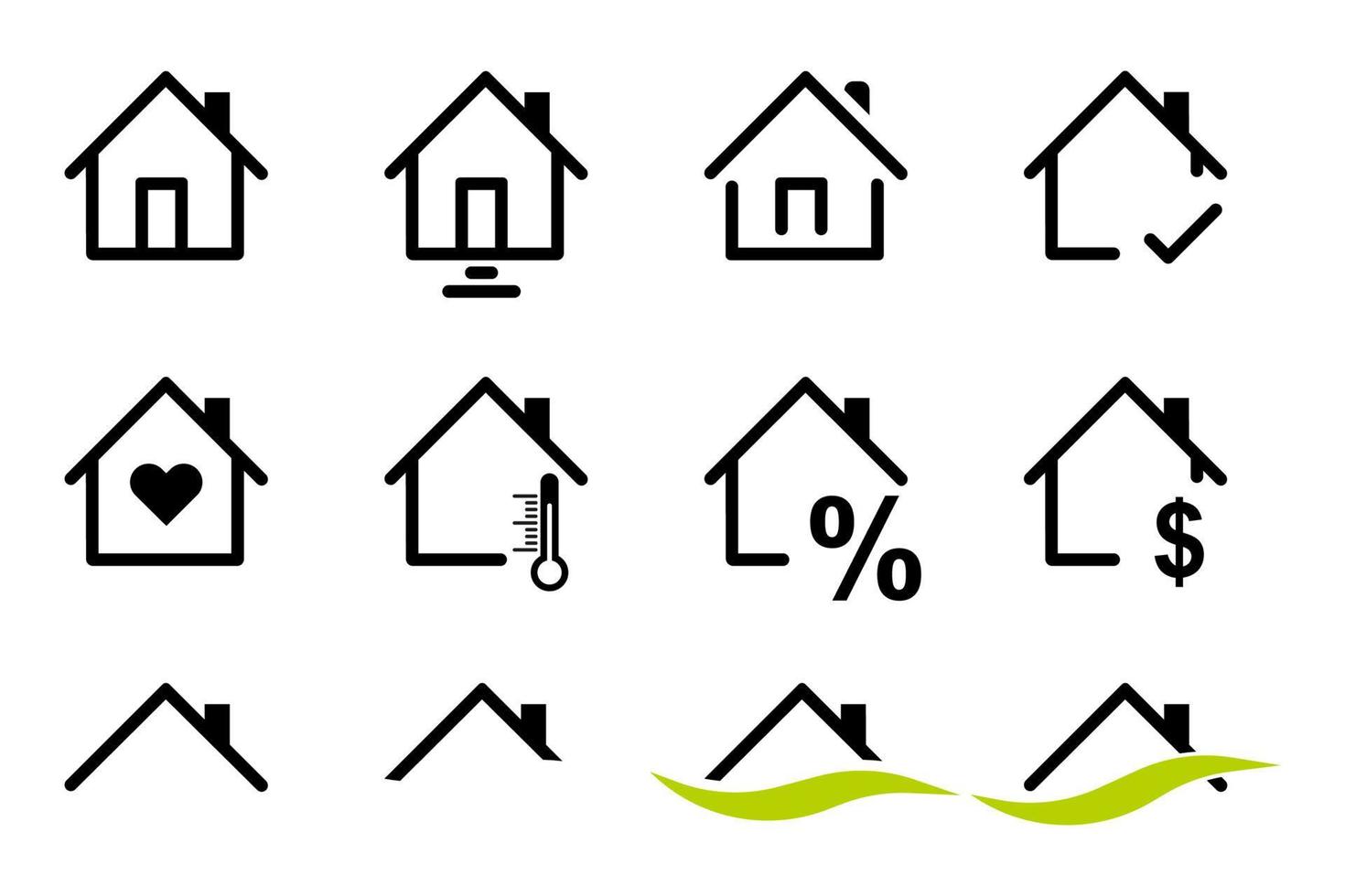 Set of house icons. Vector illustration