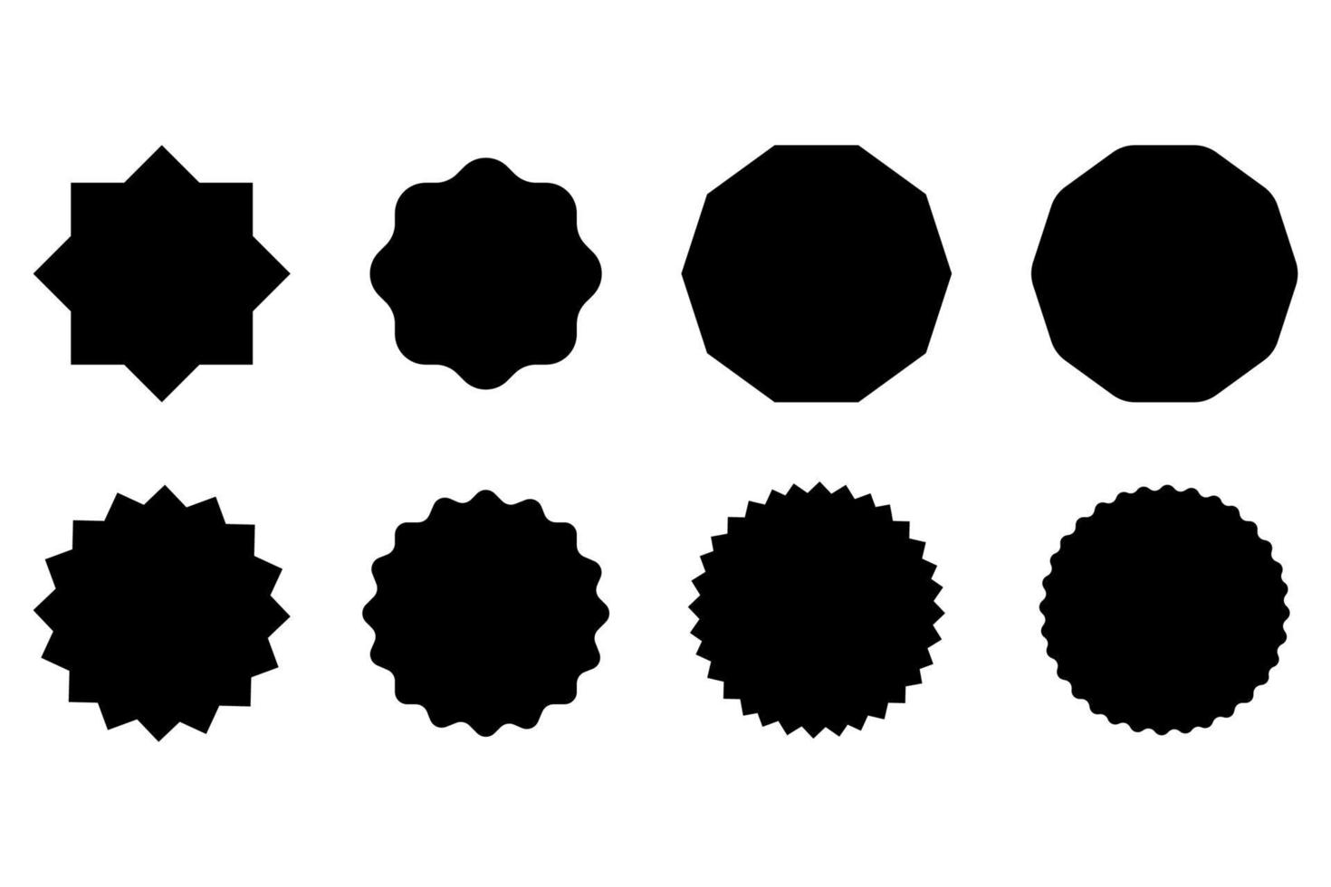 Set of Brush Circle icons. Vector illustration