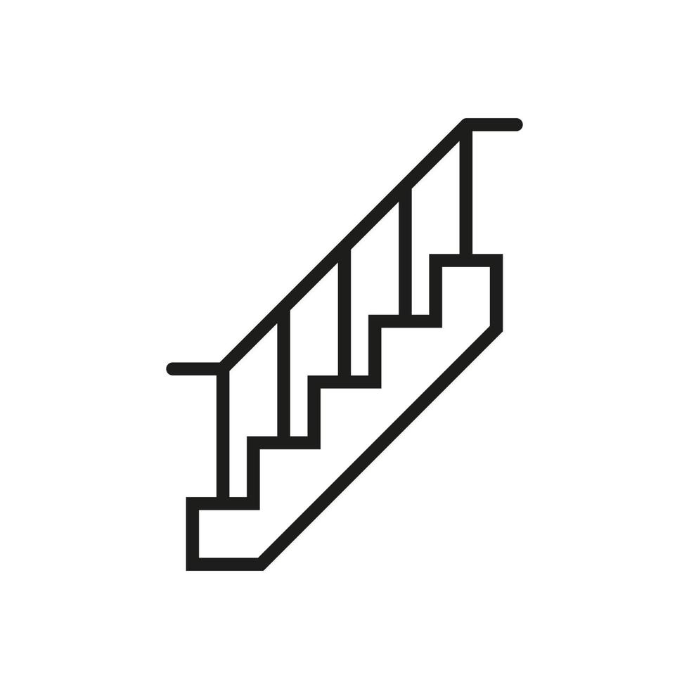 Stairs icon. Vector illustration in flat design