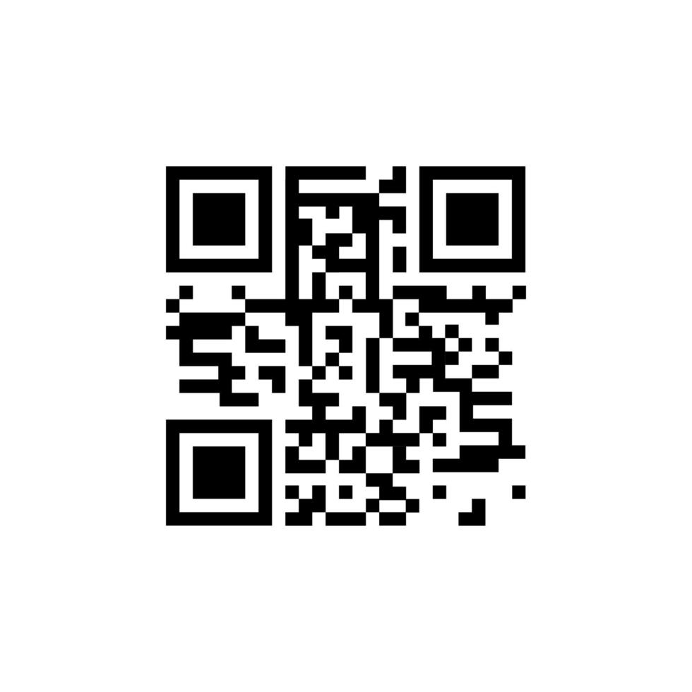 Qr code for smartphone icon. Vector illustration.