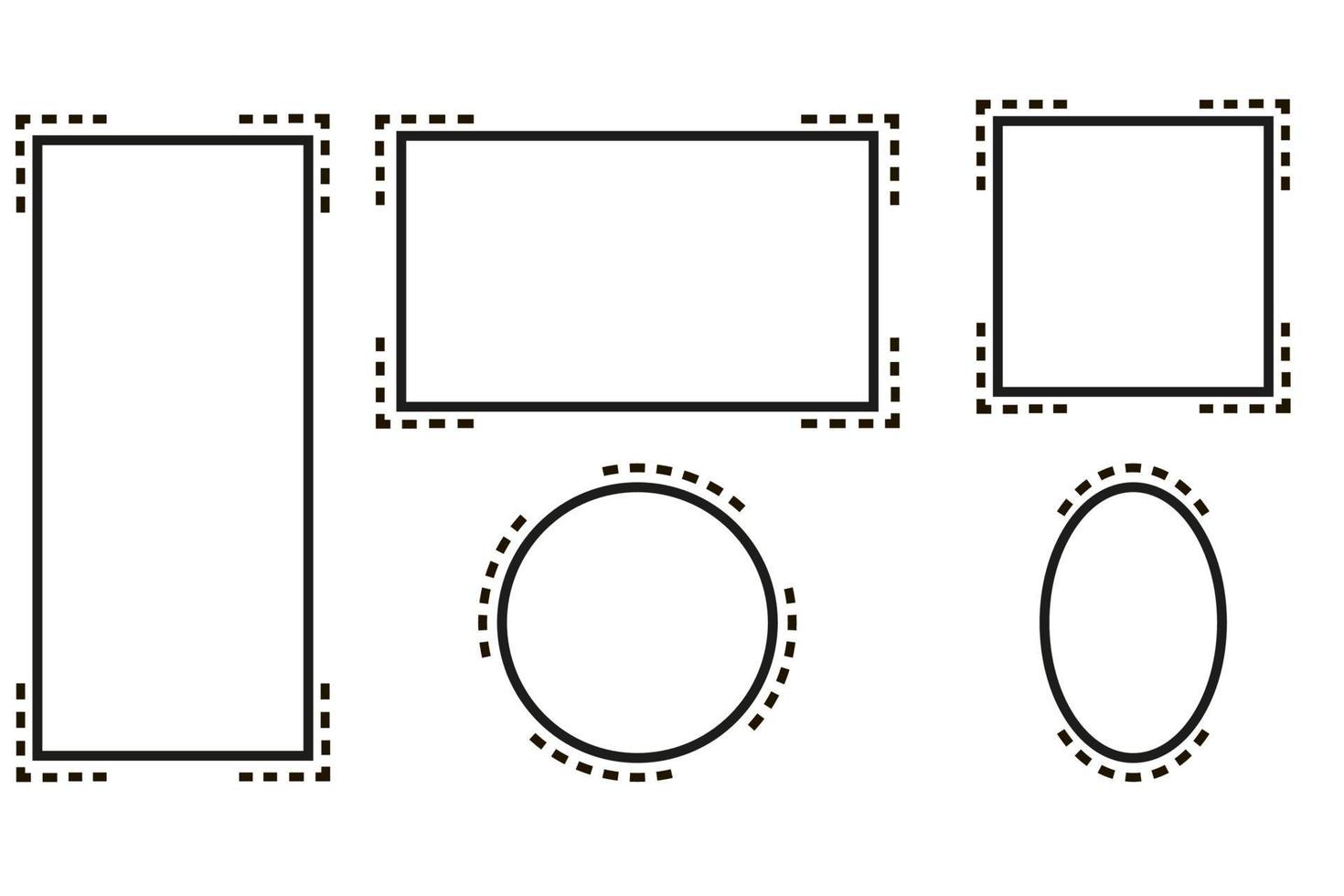 conjunto de iconos de diferentes marcos. ilustración vectorial vector