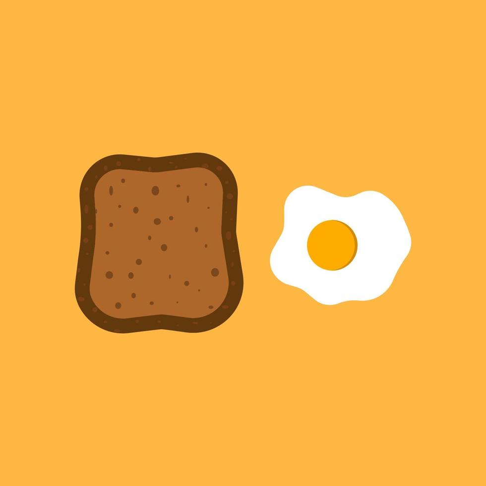 Ilustración de vector de desayuno en diseño plano