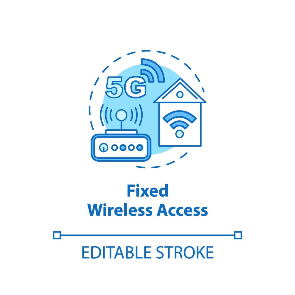 Fixed wireless access concept icon vector