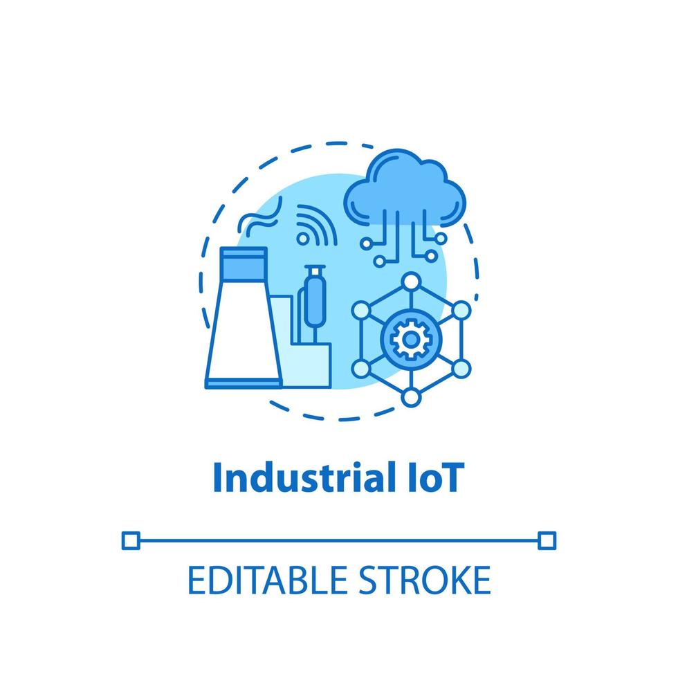 Industrial IoT concept icon vector