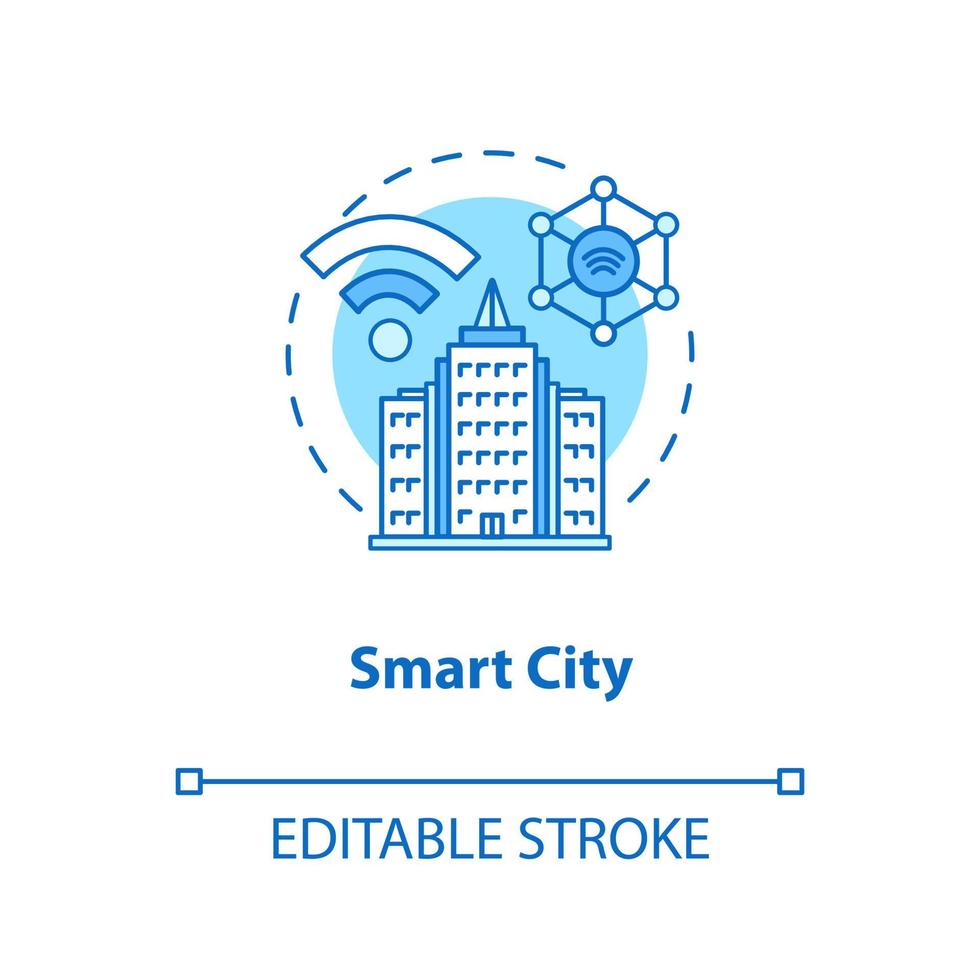 icono del concepto de ciudad inteligente vector